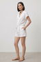 Women's Double Linen Set Knot Detailed Blouse and Shorts Set - 4
