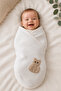 Baby Pique Blanket Waffle 100% Cotton 110X110 cm with Rabbit Appliqué - 2