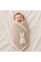 Baby Pique Blanket Waffle 100% Cotton 110X110 cm with Rabbit Appliqué - 3