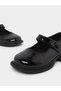 Girls Patent Mary Jane Shoes with Velcro - 3
