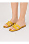 Helen Yellow Genuine Leather Women's Slippers