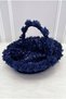 Navy Blue Bridal Henna Night Basket, Sparkling Sequin Velvet and Three-Dimensional Laser Flowers, Wedding Marriage Promise Engagement Circumcision - 2
