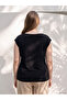 Lcwaikiki Curve Black Plus Size Boat Neck Soft Touch T-Shirt - 8