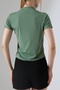 Sandy Fabric Degaje Collar Draped Short Sleeve Women's Blouse - 8