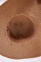Women's Wide Straw Hat with Shell Detail - 3