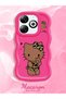 Infinix Smart 8 Compatible Case Camera Protector Red Silicone Couple Phone Case Kitty Pattern - 2