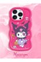 iPhone 16 Pro Compatible Case with Camera Protector Red Silicone Couple Phone Case Cartoon Pattern - 2