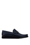 Men's Genuine Leather Navy Blue Loafers
