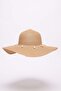 Women's Wide Straw Hat with Shell Detail - 2