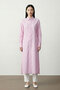 Santi Comfortable Fit Slit Detailed Buttoned Long Sleeve Tunic Women's Shirt & Hijab Shirt - Pinkwhite - 5