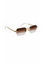Ares Men's Square Rectangular 56-19-141 Eşref Single Sunglasses, Uv400 Protection, Retro Vintage Design, Stylish Premium Eyewear - 3
