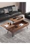 Coffee Table with Lifting Top, Modern Coffee Tables for Living Room with Hidden Compartment, Mid Century Space-Saving Convertible Furniture for Small Spaces Living Room Apartment 120x50x55cm