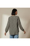 Regular Fit Viscose Mandarin Neck Top with Geometric Print - 4