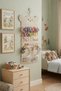 Girl's Hair Accessory Organizer Bag Wall Mounted Hairpin Crown Rubber Bandana Organizer Cream - 2