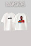 تي شيرت أبيض كبير الحجم مطبوع بتصميم Kanye West_33 للجنسين