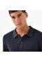 Men Long Sleeves Knit Textured Polo T-shirt - 4