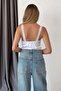Women's Strappy Lace Detailed Athlete Top White - 26Y 6924 - 5