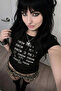 Black Meow Meow Meow :3 Y2K Short Sleeve Crop - 2