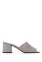 Women's Genuine Leather Mink Heeled Slippers
