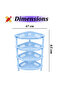 4 Tier Plastic Corner Storage Rack- Space Saving Multi-Purpose Organizer Shelf with Ventilated Shelves for Bathroom, Kitchen, Bedroom & Living Room – Easy Tool-Free Assembly - 5