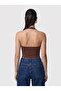 Women's Halter Neck Slim Fit Backless Slim Fit Basic Bodysuit - 3