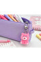 Pinky Bear Furry Plush Charm Keychain Cute Teddy Bear Bag Accessory Gift - 2