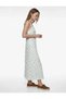 Bürümcük Comfortable Fit Sweetheart Neckline A-Line Sleeveless Floral Midi Dress - 2