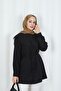 Baby Collar Lace Detailed Lace-Up Tunic Hnt2133 Black - 5
