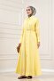 Shirt Collar Belted Berra Dress-Yellow - 3