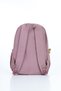 Vital Series Fuchsia Crinkle Fabric Water-Resistant Plush Daily Stylish School and Travel Backpack with Keychain - 5