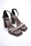 Women's Bitter Brown Heeled Sandals Tr12My01G - 2