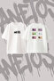 Ariana Grande_8 Design Printed Oversize Crew Neck T-Shirt White
