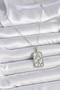316L Steel Silver Color Chain Leo Zodiac Sign Zircon Stone Women's Necklace - 2