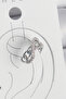 Brass Silver Color Zircon Stone Chain Infinity Model Women's Cartilage Earrings