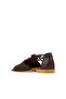 Brown Leather Women's Flat Sandals - 5