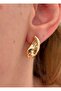Gold Water Drop Earrings Hammered Textured Wavy Vintage Hoop Earrings ⁠ - 2