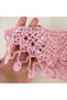 Hand Knitted Mesh Sequin Bandana Crochet Bead Detailed Hair Accessory Beach Compatible Pink Color Summer Fashion - 4