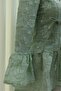 Hakim Yaka Front Buttoned Lined Ruffled Polyviscon Tunic - Water Green - 7