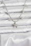 Brass Silver Color Zircon Stone Starfish Model Women's Necklace