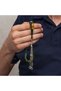Green Gradient Capsule Cut Crimped Amber Prayer Beads with Metal Tassels - 3