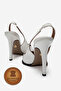 Genuine Leather White Patent Leather Pointed Toe Flat Sole Stiletto High Heel Shoes Vardola - 3