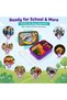 Kids Lunch Box Set with Spoon & Fork, 1800ml Bento Lunch Box for Boys & Girls, 3 Compartment Airtight Leak-Proof Food Container with 4 Locking Clips, BPA-Free School Lunch Box - 4