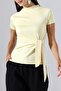 Women's Oysho Side Tie Detailed Short Sleeve Blouse - 4