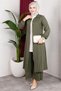 Long Hijab Suit Haki - 2