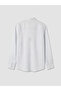 Ozmarka New Season Blue Regular Fit Striped 100% Linen Men's Shirt - 7