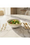 Larah by White & Gold Opalware Serving Bowl 8 Inch - 2