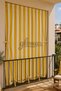 Balcony Canvas with Cornice and Ties W X L Balcony Curtain Water-Repellent Seasonal Yellow - White - 2