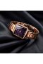 Nektom Stylish Square Dial Luxury Watch - Rose Gold