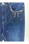 Plus Size Stoned Denim Women's Trousers - 3