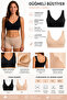 Women's Seamless Laser Cut Front Snap Gathered Bra with Wide Straps Comfortable Bustier - 5